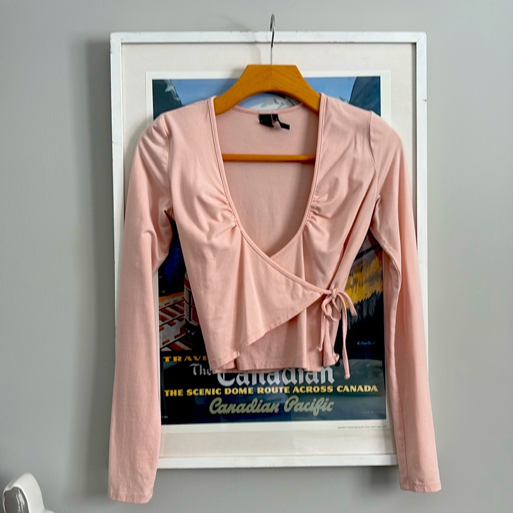 Icone by Simons pink long sleeve top